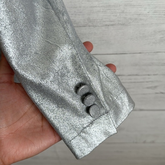 Zara Silver Suede Blazer | SIZE XS - Picture 7 of 9